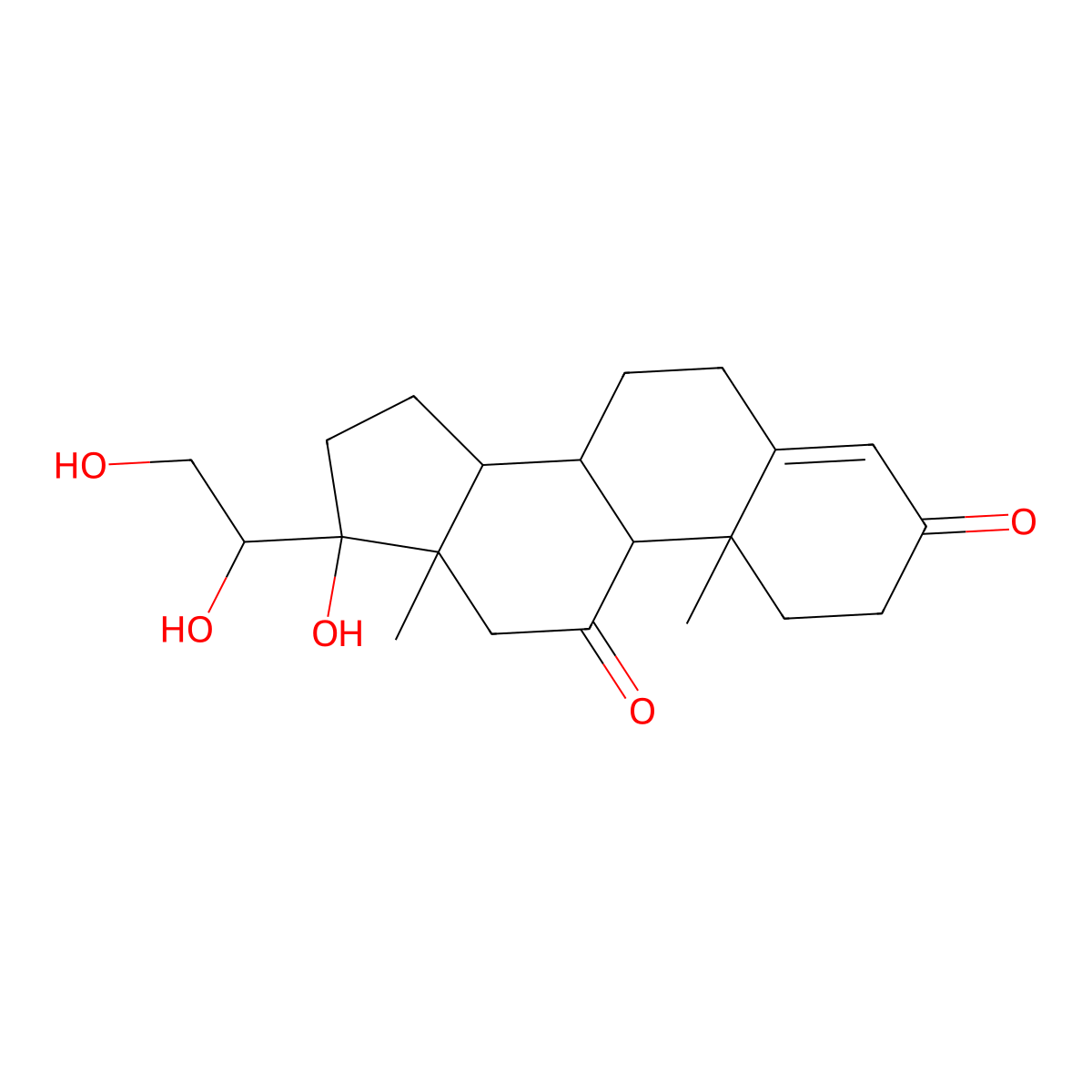 (20R)-17,20,21-Trihydroxypregn-4-ene-3,11-dione molecular structure, CAS 116-59-6