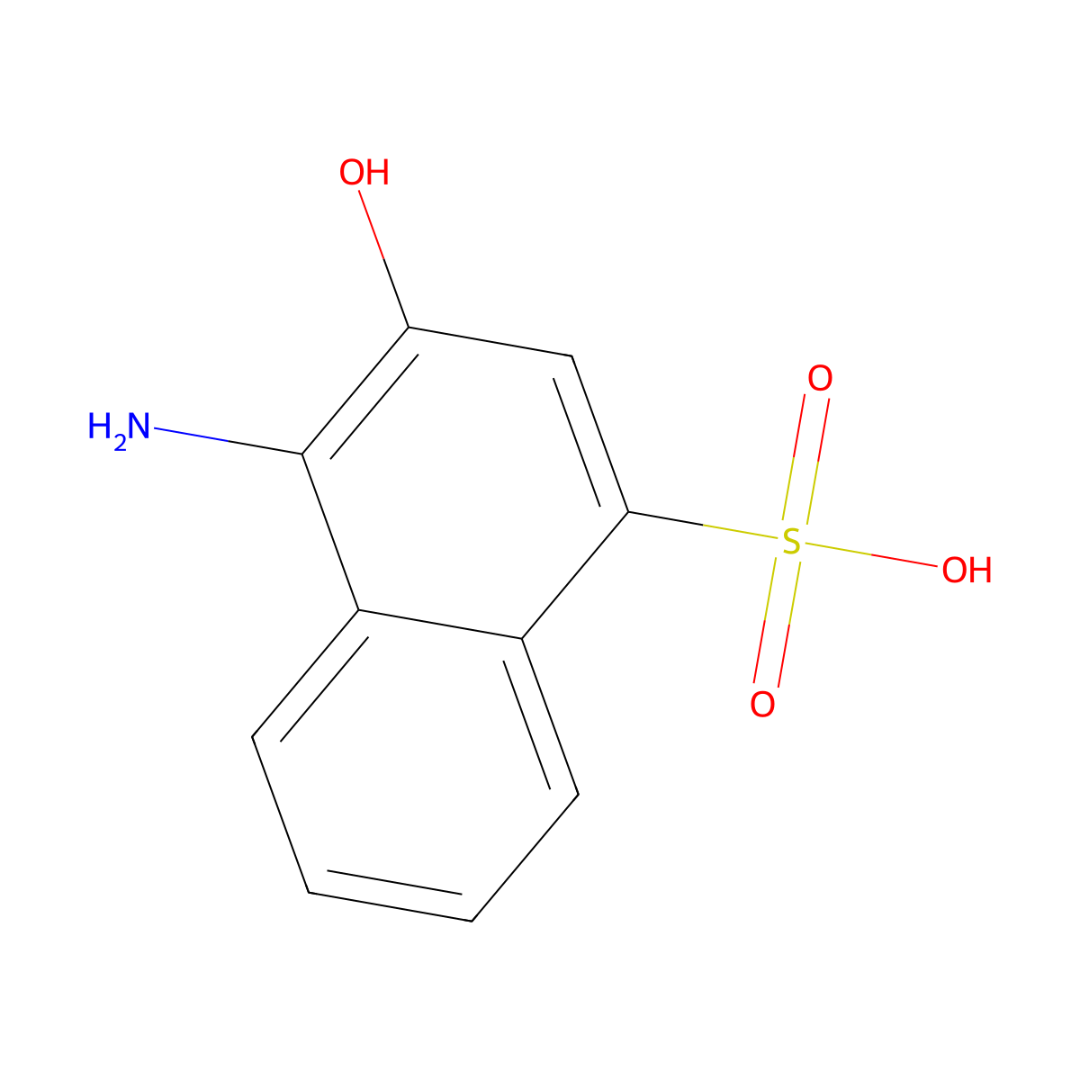 1-Amino-2-naphthol-4-sulfonic acid molecular structure, CAS 116-63-2