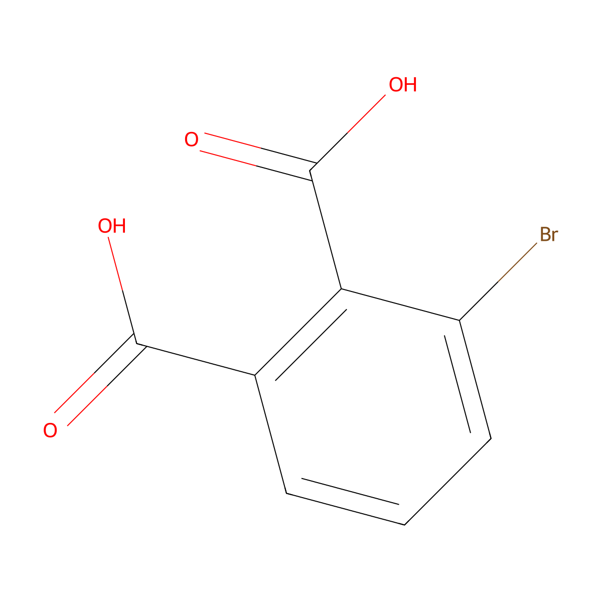 3-bromophthalic Acid molecular structure, CAS 116-69-8