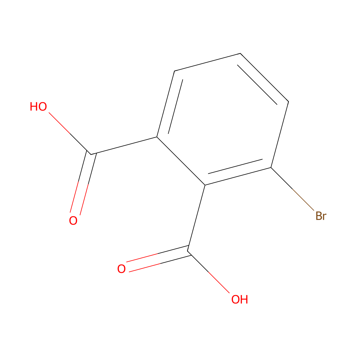 3-bromophthalic Acid molecular structure, CAS 116-69-8