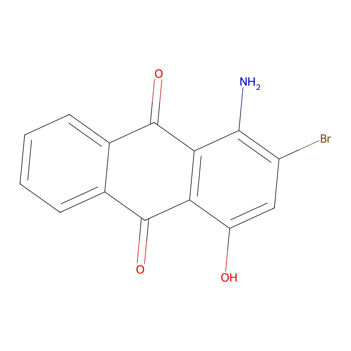 1-Amino-2-bromo-4-hydroxyanthraquinone molecular structure, CAS 116-82-5