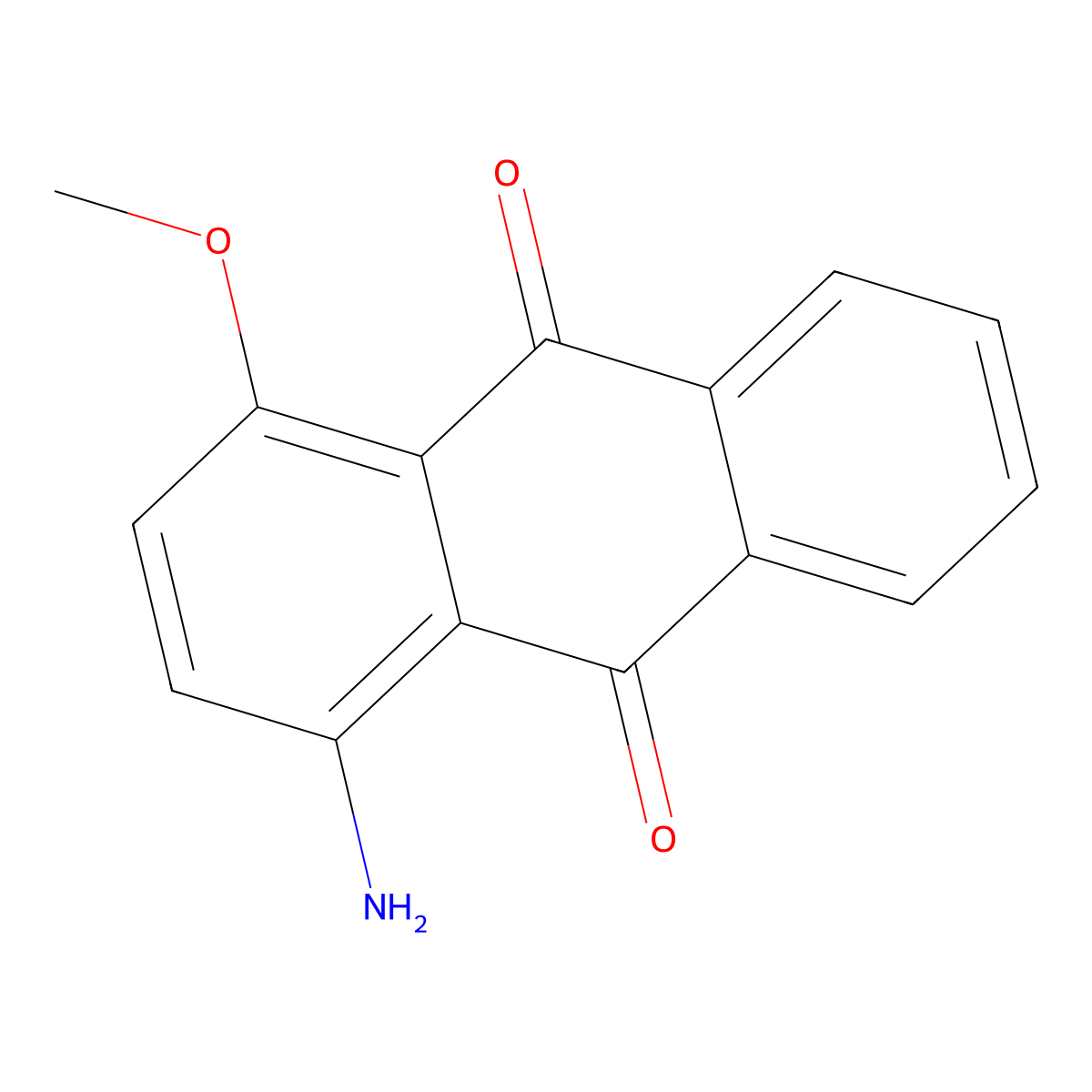 1-Amino-4-methoxyanthraquinone molecular structure, CAS 116-83-6