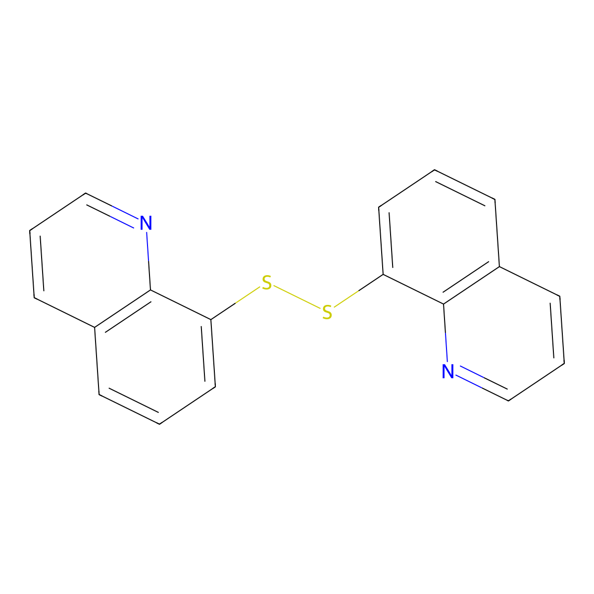 Quinoline, 8,8'-dithiobis- molecular structure, CAS 1160-28-7