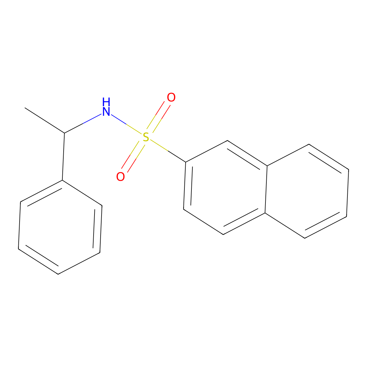 N-(1-phenylethyl)naphthalene-2-sulfonamide molecular structure, CAS 1160-93-6