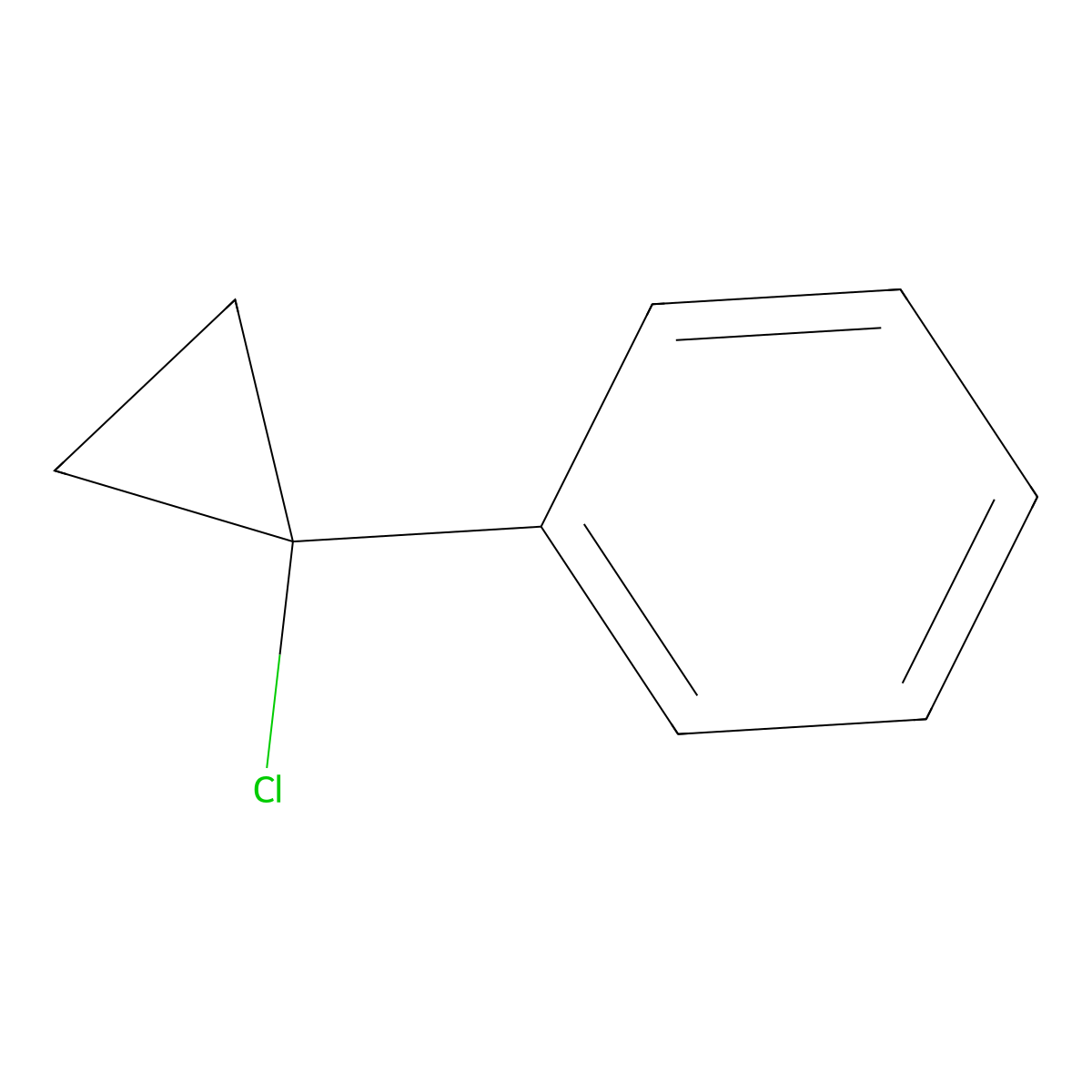 (1-Chlorocyclopropyl)benzene molecular structure, CAS 116005-40-4