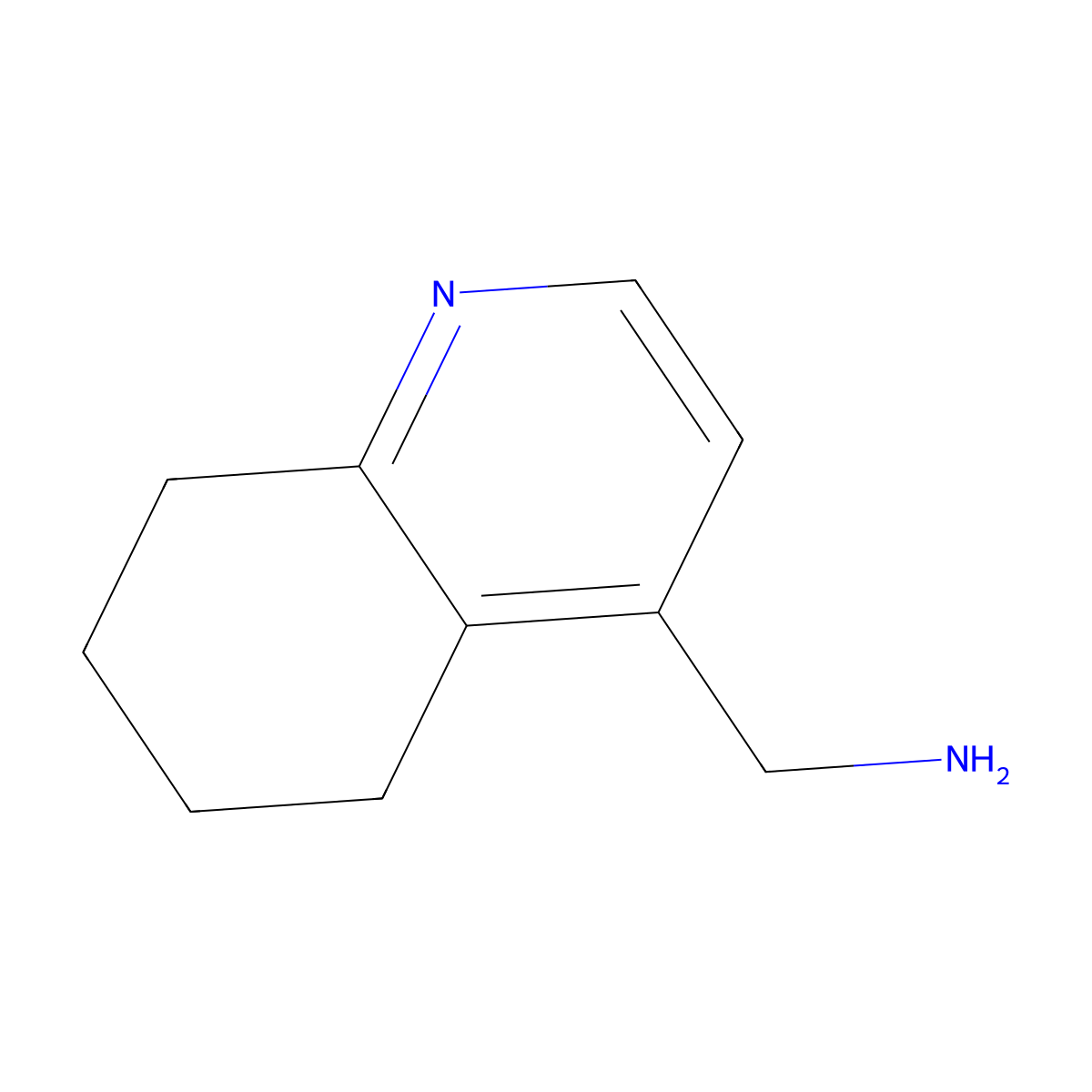 (5,6,7,8-Tetrahydroquinolin-4-yl)methanamine molecular structure, CAS 1160059-00-6