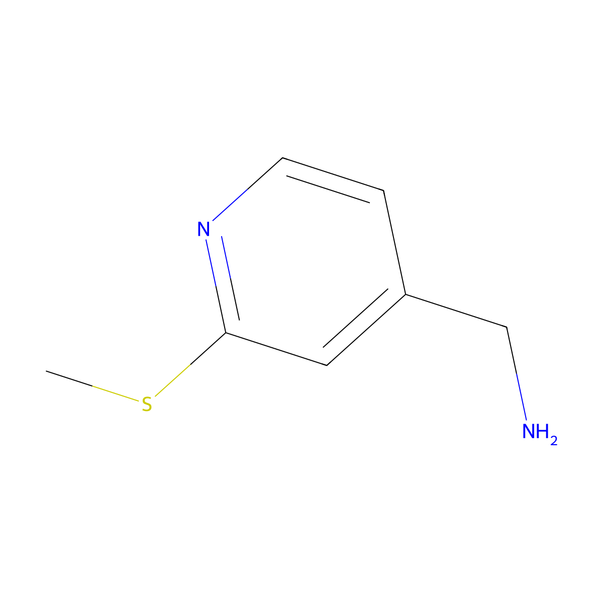 [2-(Methylsulfanyl)pyridin-4-yl]methanamine molecular structure, CAS 1160059-05-1
