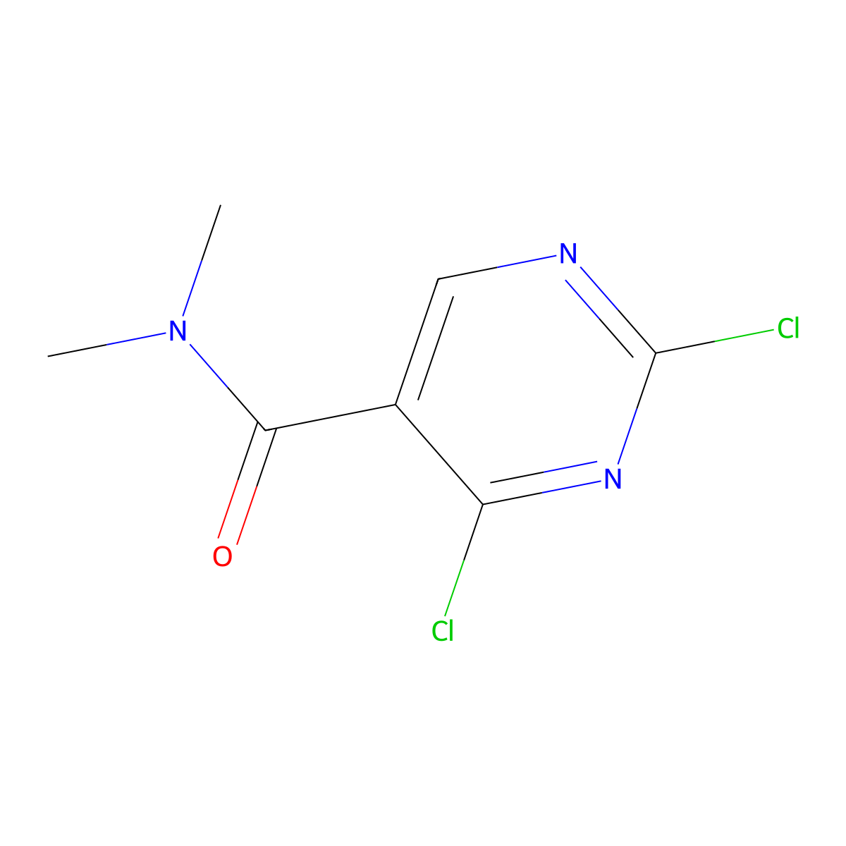 2,4-dichloro-N,N-dimethylpyrimidine-5-carboxamide molecular structure, CAS 1160066-14-7