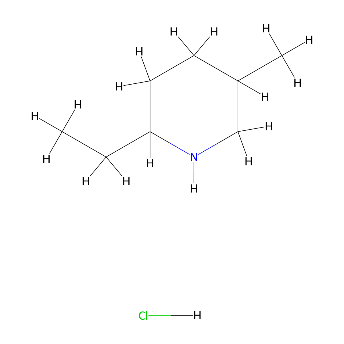 2-Ethyl-5-methylpiperidine hydrochloride molecular structure, CAS 116008-84-5