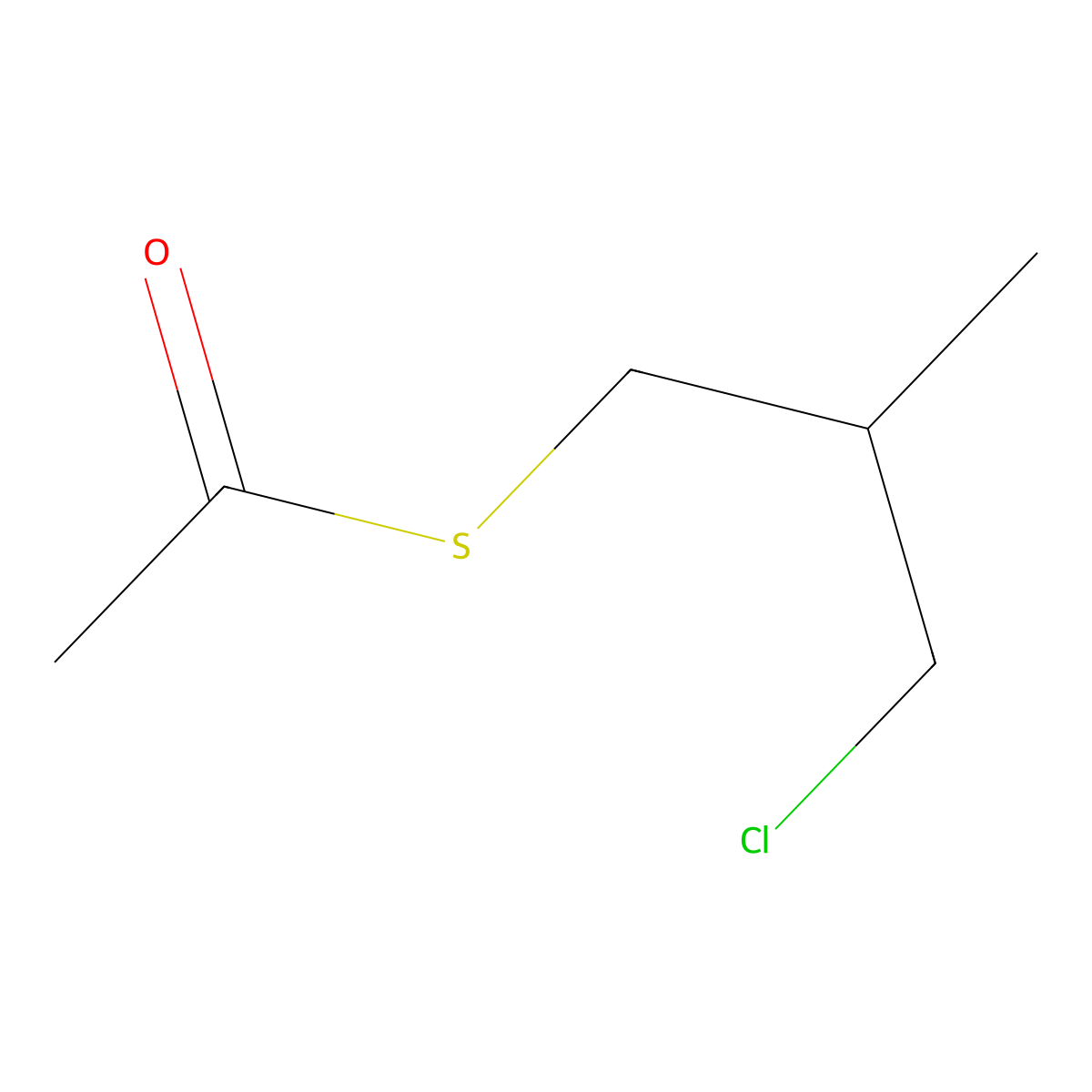 3-Chloro-2-methyl-1-propanethiol acetate molecular structure, CAS 116008-86-7