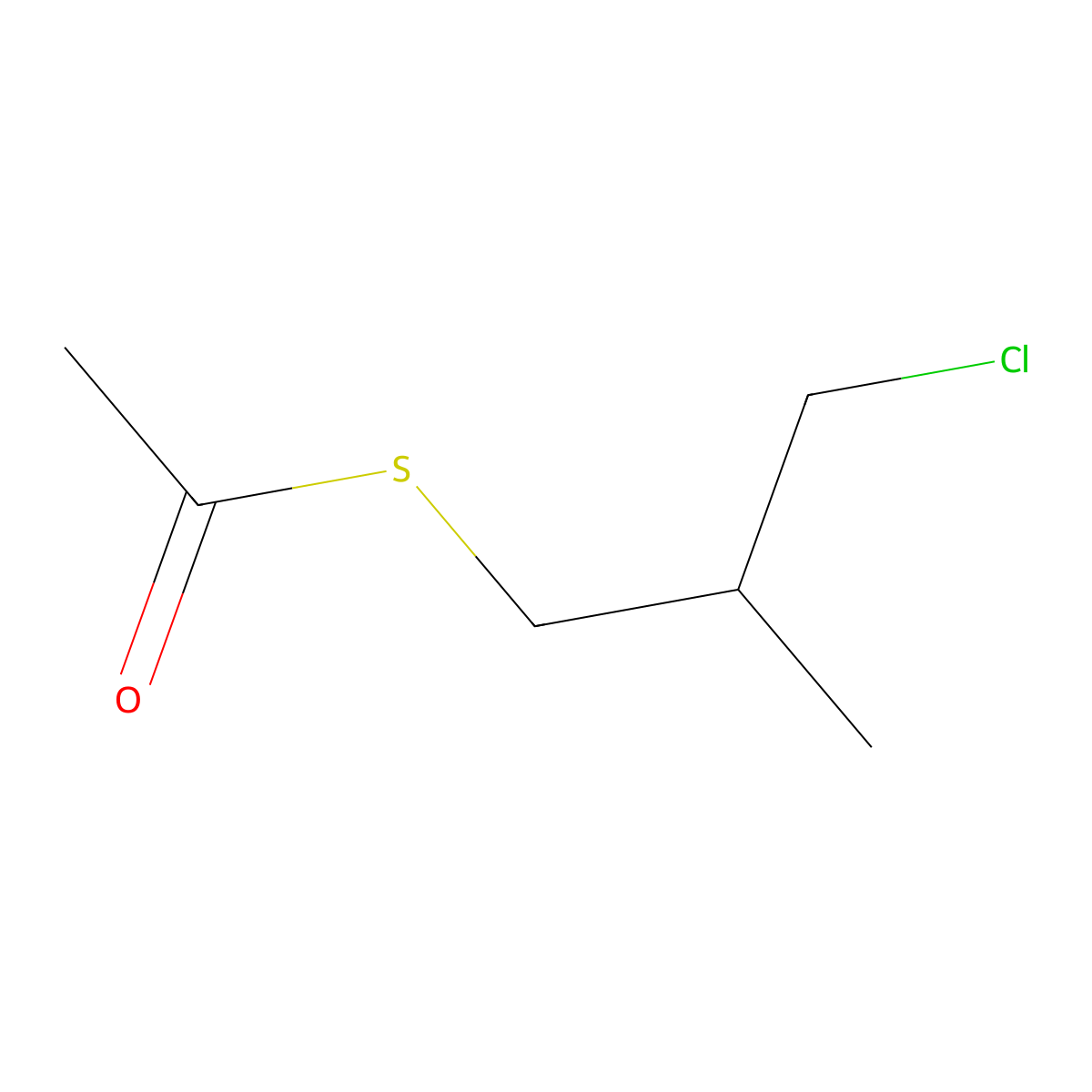 3-Chloro-2-methyl-1-propanethiol acetate molecular structure, CAS 116008-86-7