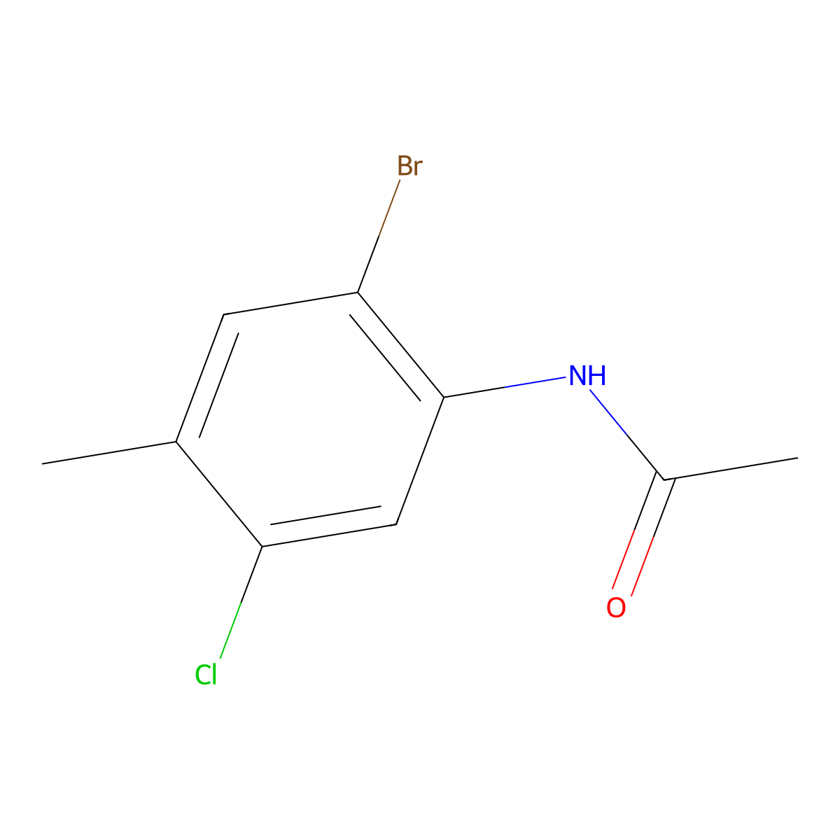 N-(2-Bromo-5-chloro-4-methylphenyl)acetamide molecular structure, CAS 116010-06-1