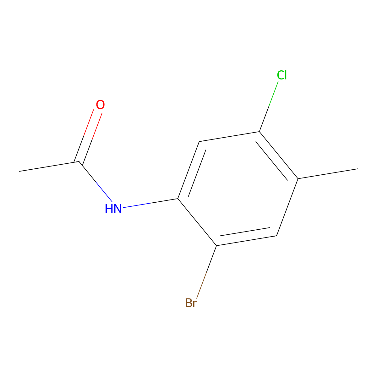 N-(2-Bromo-5-chloro-4-methylphenyl)acetamide molecular structure, CAS 116010-06-1
