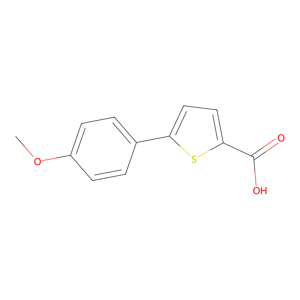 5-(4-methoxyphenyl)thiophene-2-carboxylic Acid molecular structure, CAS 116016-56-9