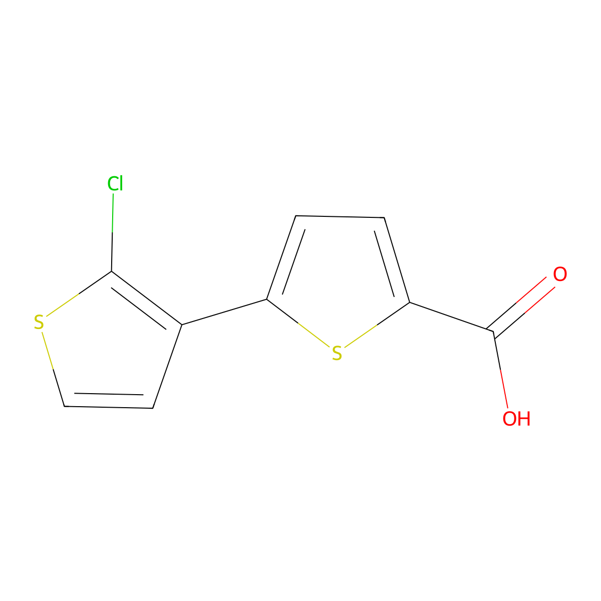 2'-Chloro-(2,3'-bithiophene)-5-carboxylic acid molecular structure, CAS 116016-59-2