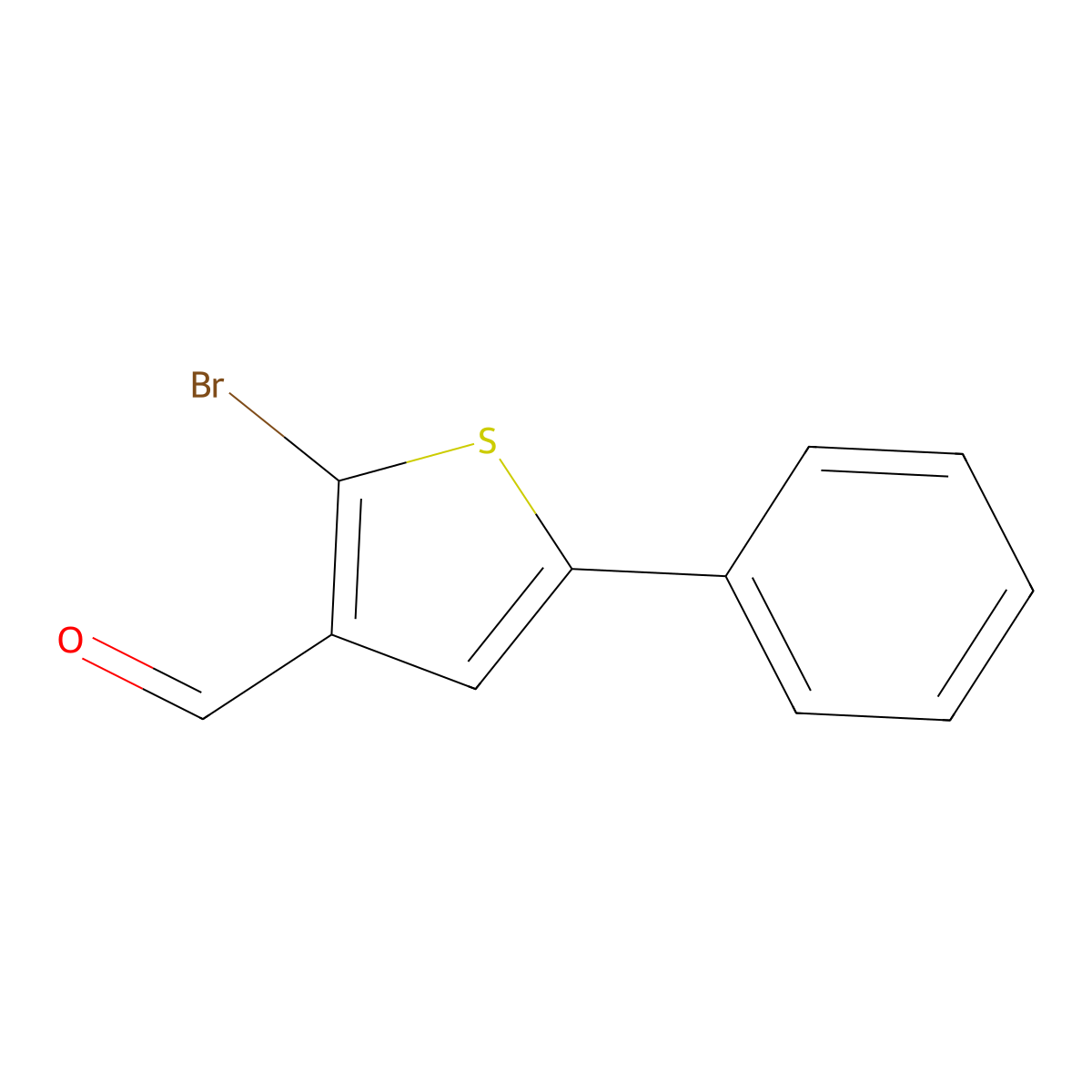 2-Bromo-5-phenylthiophene-3-carbaldehyde molecular structure, CAS 116016-65-0