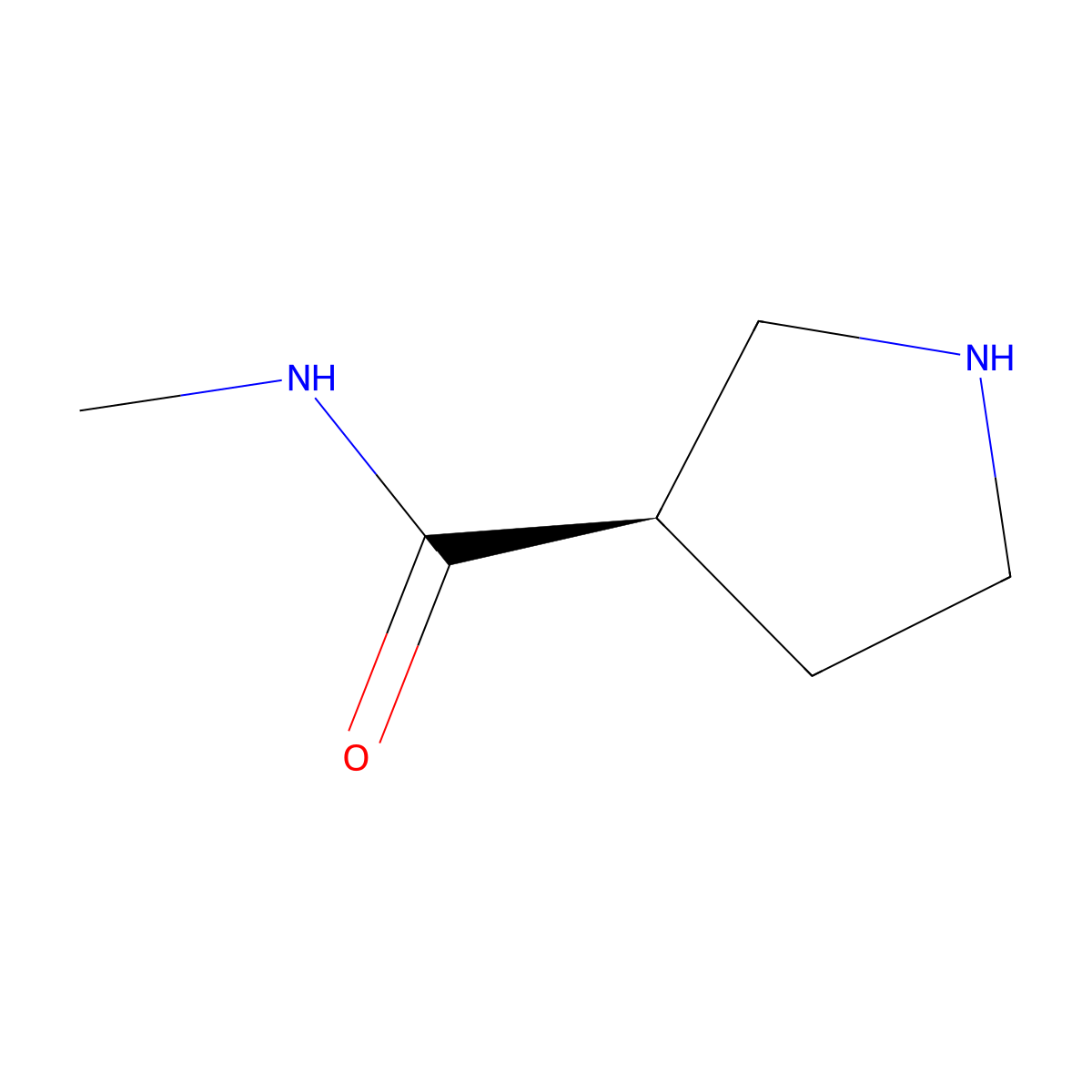 (3R)-N-methylpyrrolidine-3-carboxamide molecular structure, CAS 1160161-52-3