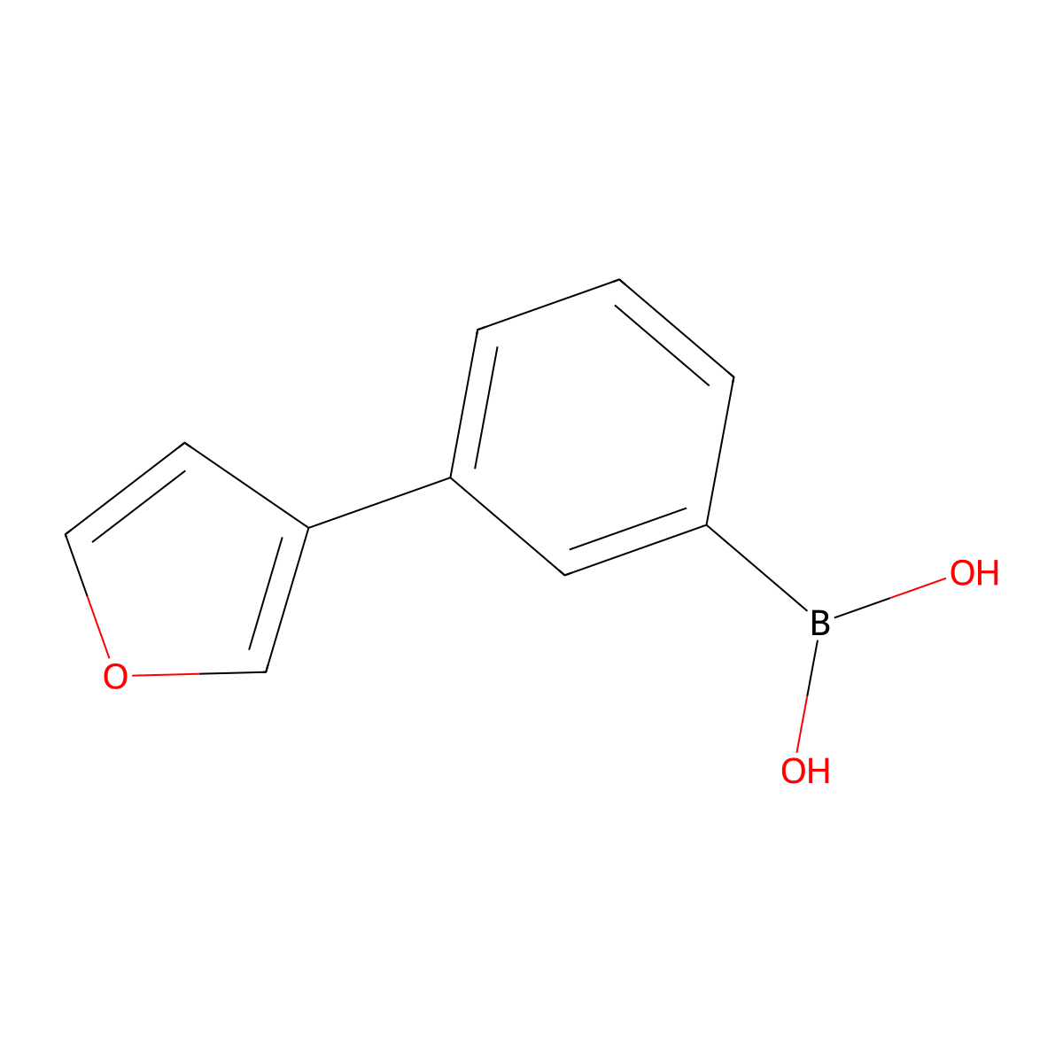 3-(3-Furyl)phenylboronic acid molecular structure, CAS 1160162-14-0