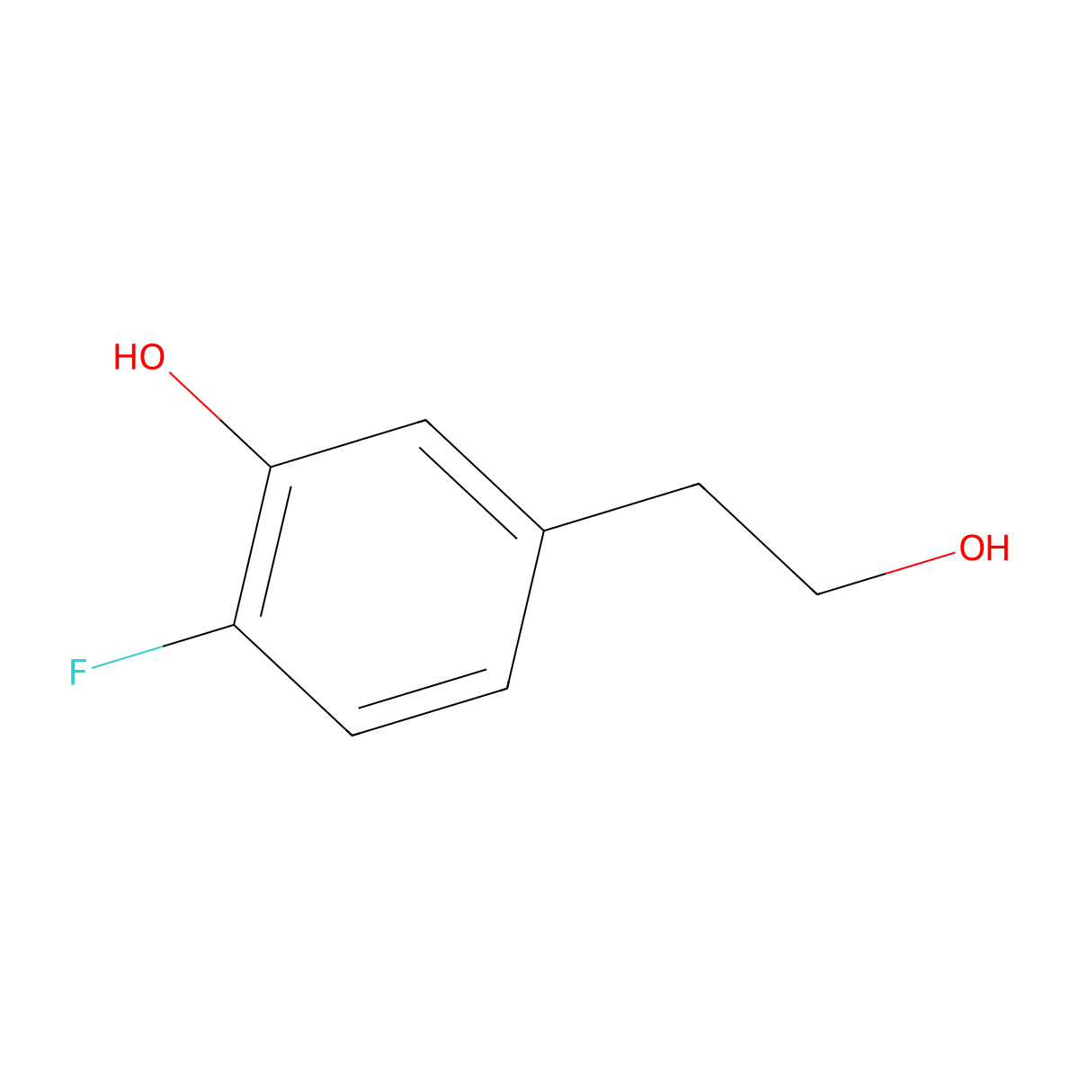 2-Fluoro-5-(2-hydroxyethyl)phenol molecular structure, CAS 1160178-23-3