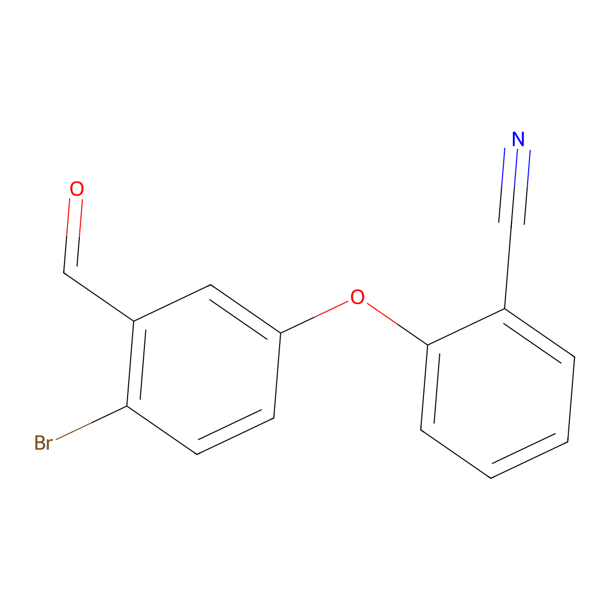 2-(4-Bromo-3-formylphenoxy)benzonitrile molecular structure, CAS 1160182-46-6