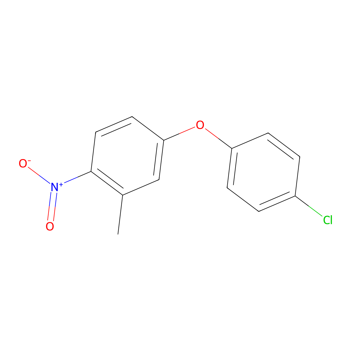 4-(4-Chlorophenoxy)-2-methyl-1-nitrobenzene molecular structure, CAS 1160182-54-6