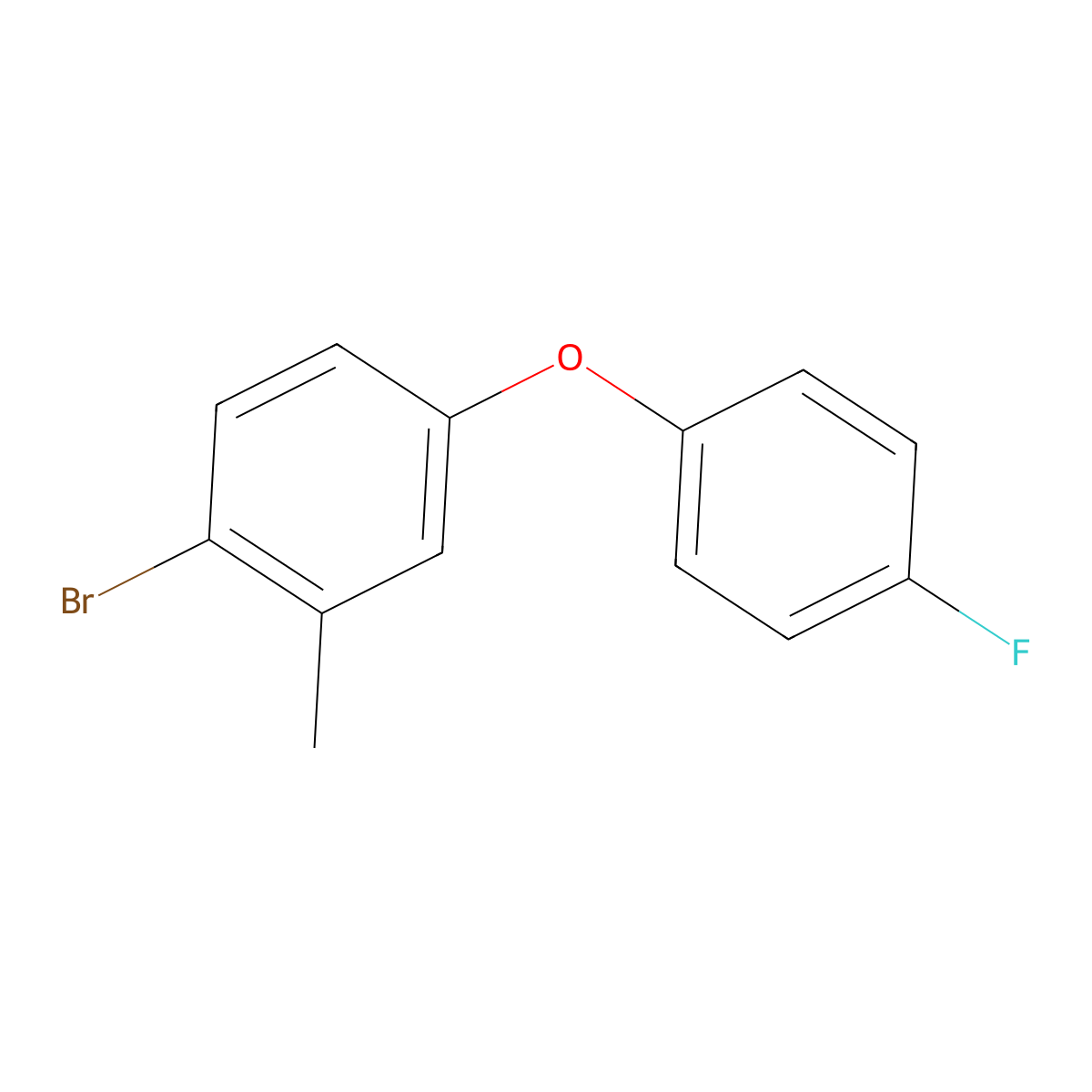 1-Bromo-4-(4-fluorophenoxy)-2-methylbenzene molecular structure, CAS 1160182-56-8