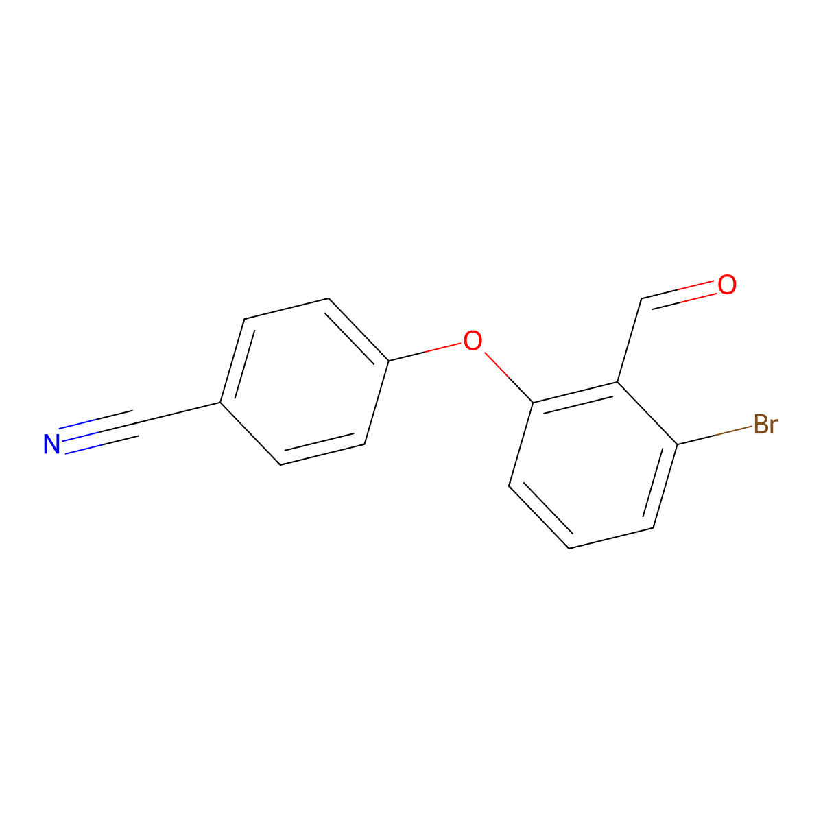 4-(3-Bromo-2-formylphenoxy)benzonitrile molecular structure, CAS 1160182-70-6