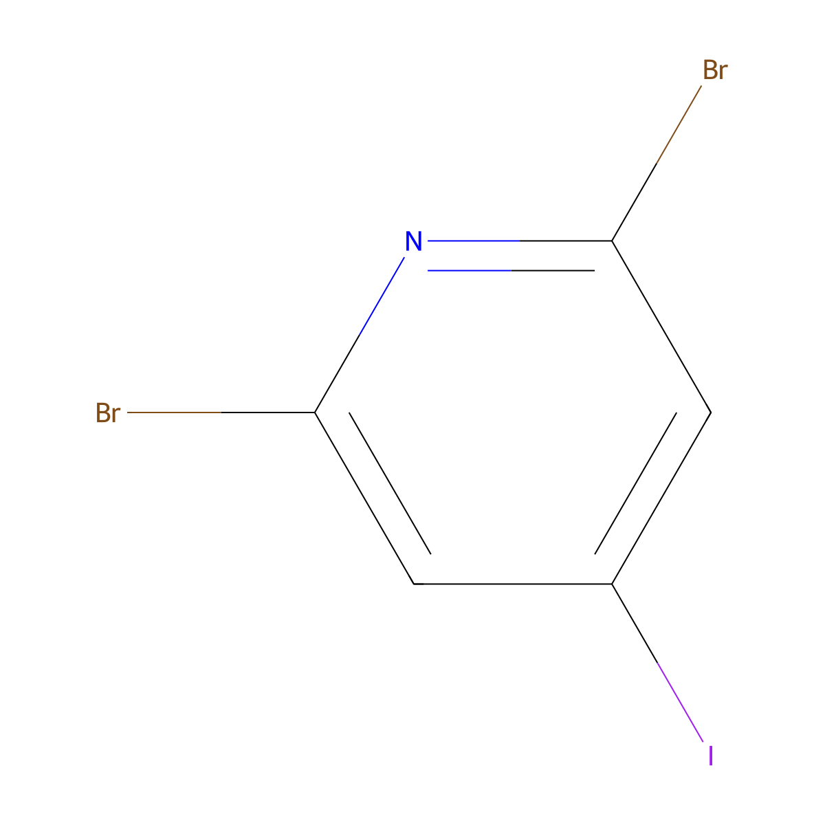 2,6-Dibromo-4-iodopyridine molecular structure, CAS 1160184-14-4