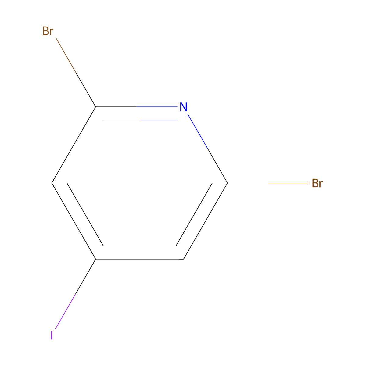 2,6-Dibromo-4-iodopyridine molecular structure, CAS 1160184-14-4