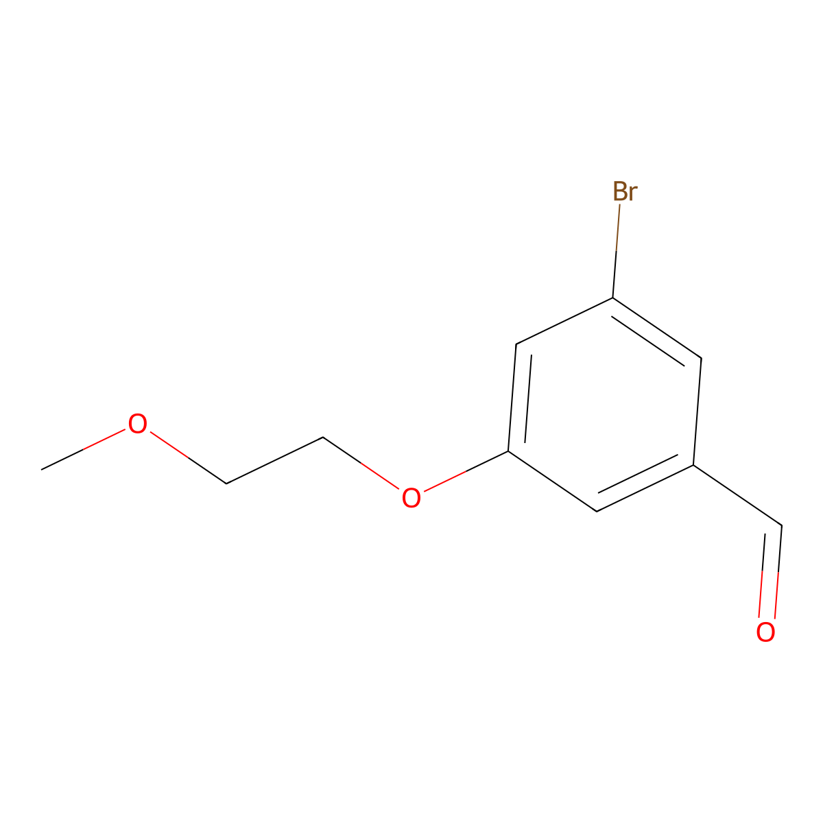 3-Bromo-5-(2-methoxyethoxy)benzaldehyde molecular structure, CAS 1160184-91-7