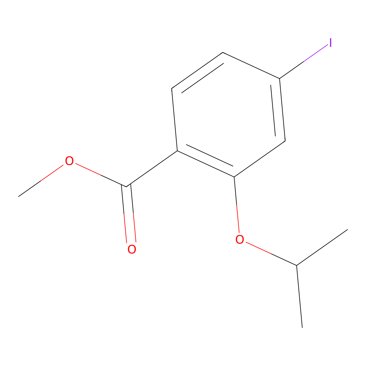 Methyl 4-iodo-2-isopropoxybenzoate molecular structure, CAS 1160240-38-9
