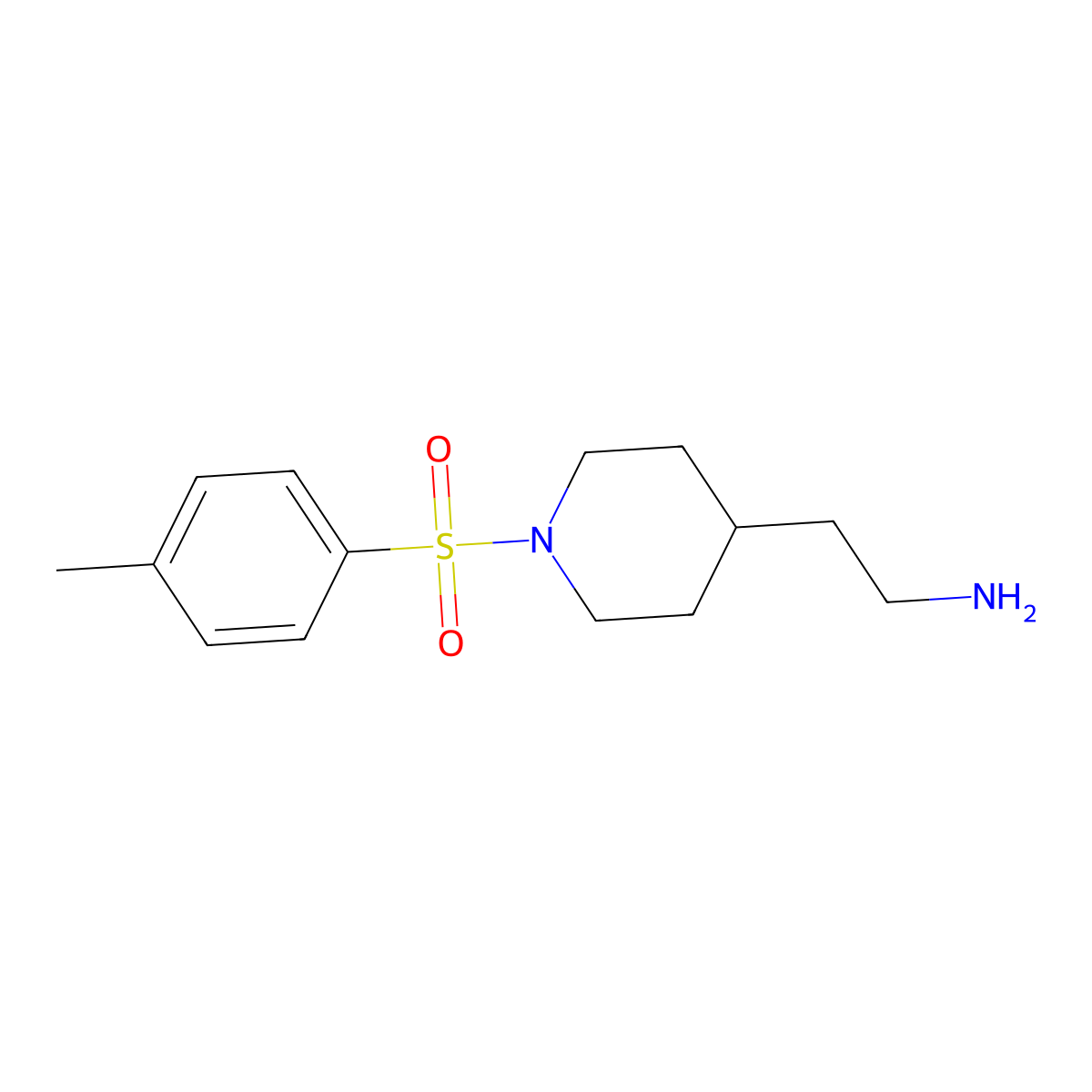2-{1-[(4-Methylphenyl)sulfonyl]piperidin-4-yl}ethanamine hydrochloride molecular structure, CAS 1160245-24-8