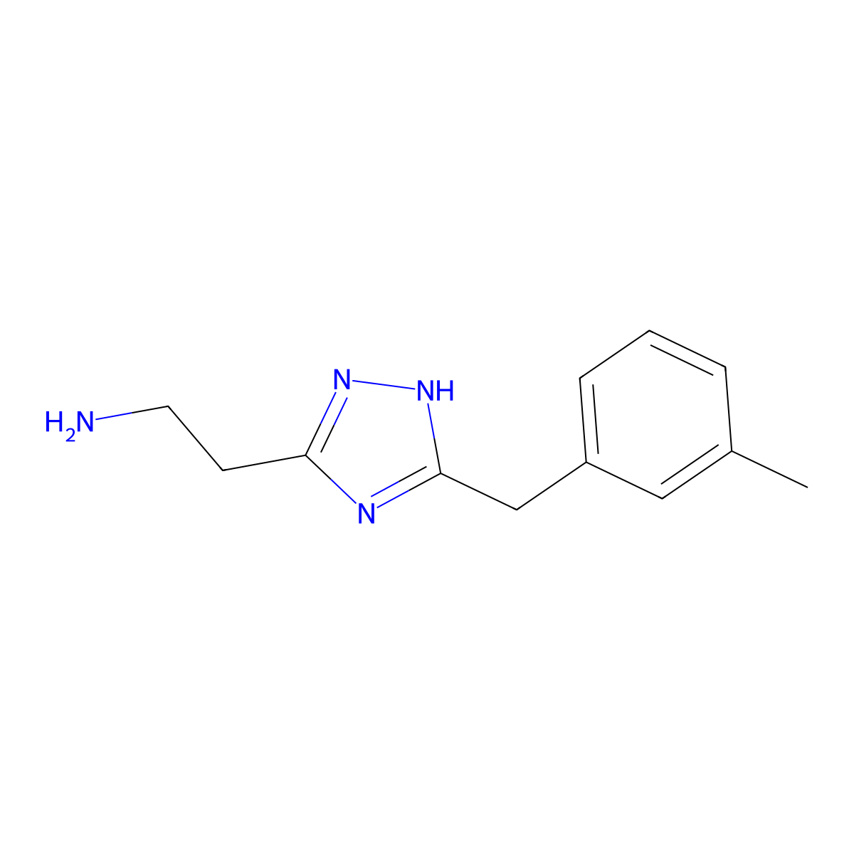 2-[3-(3-methylbenzyl)-1H-1,2,4-triazol-5-yl]ethanamine hydrochloride molecular structure, CAS 1160245-47-5