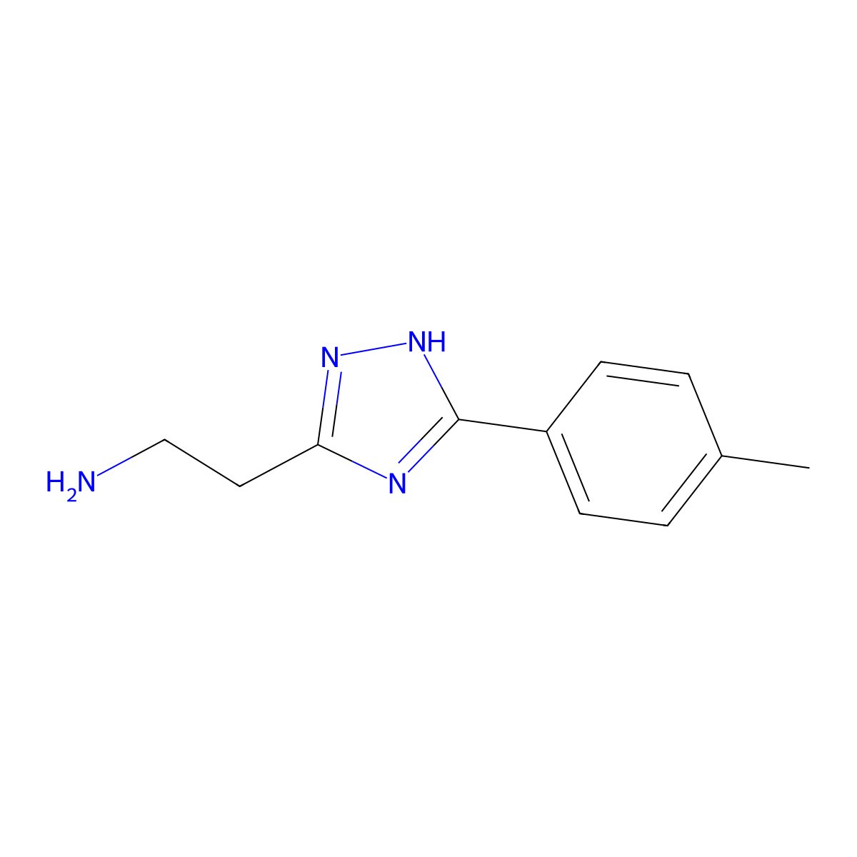 2-[3-(4-methylphenyl)-1H-1,2,4-triazol-5-yl]ethanamine molecular structure, CAS 1160245-53-3