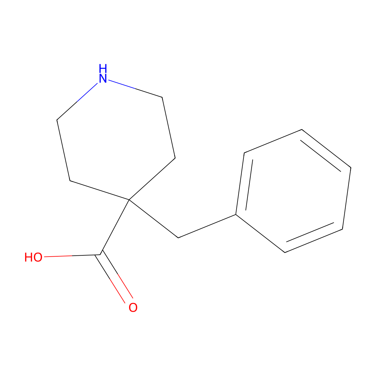 4-Benzylpiperidine-4-carboxylic acid molecular structure, CAS 1160245-54-4