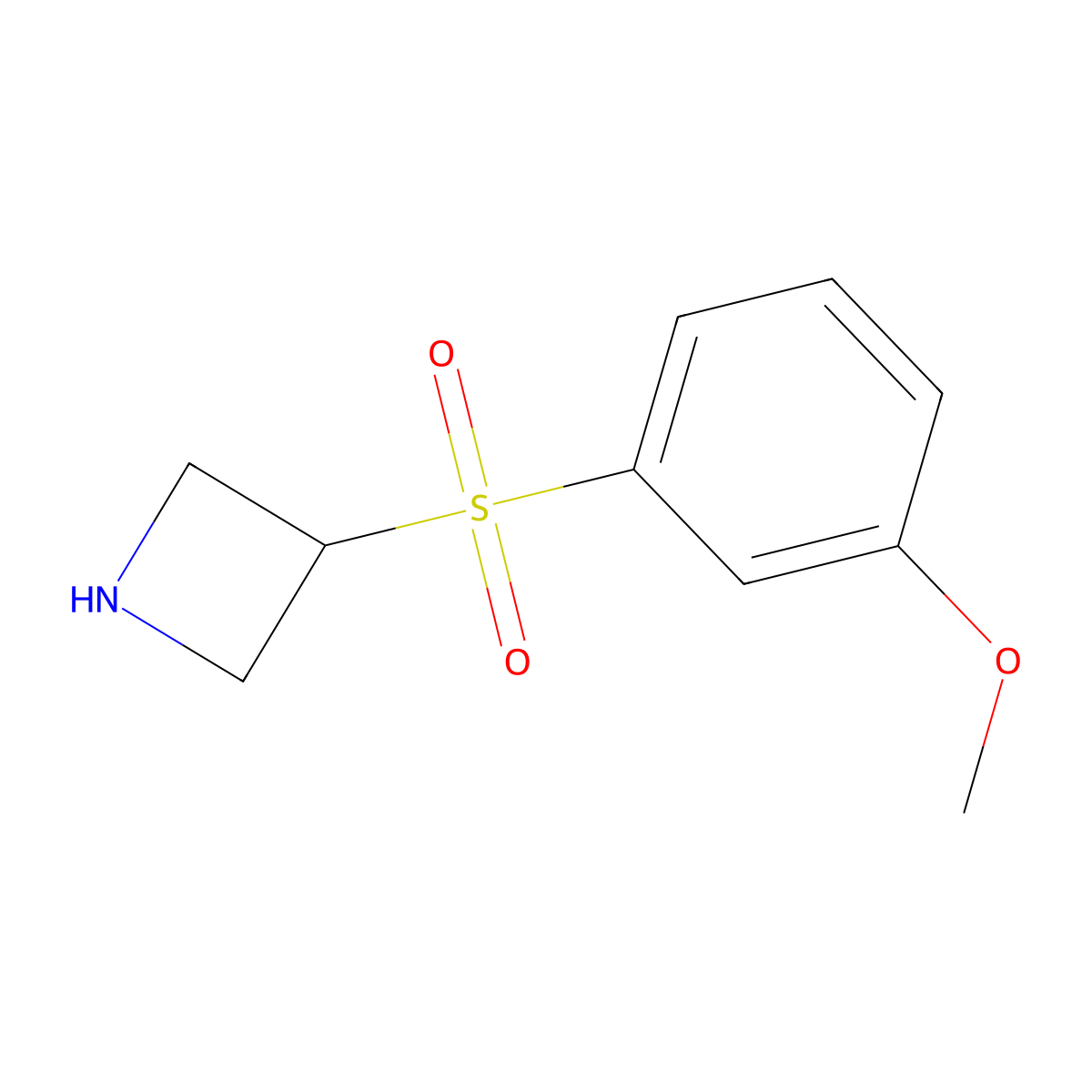 3-[(3-Methoxyphenyl)sulfonyl]azetidine molecular structure, CAS 1160245-62-4