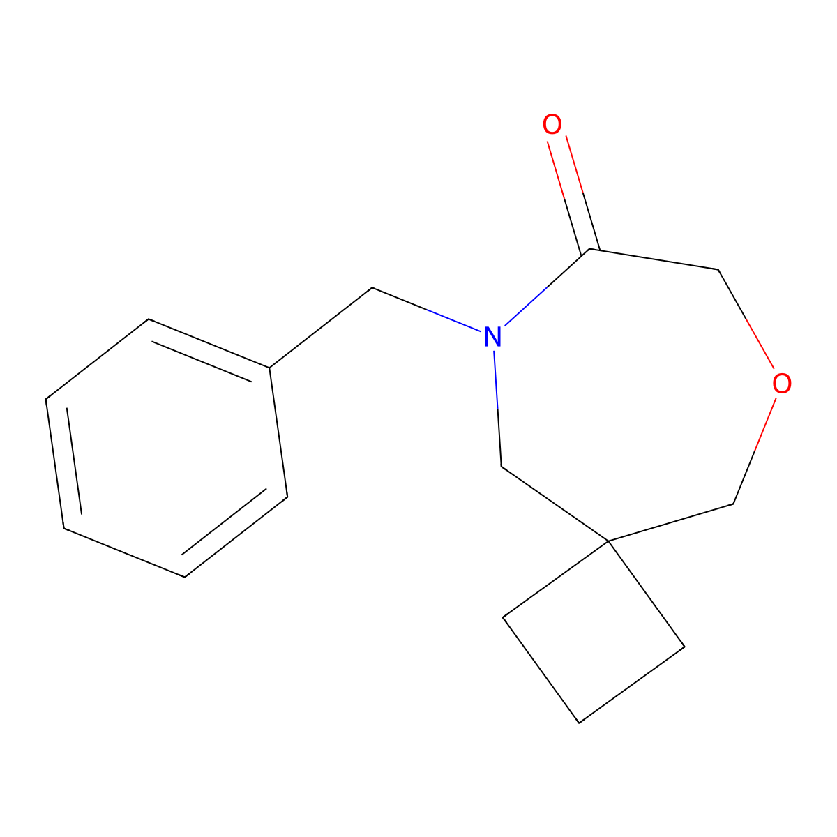 9-Benzyl-6-oxa-9-azaspiro[3.6]decan-8-one molecular structure, CAS 1160245-66-8