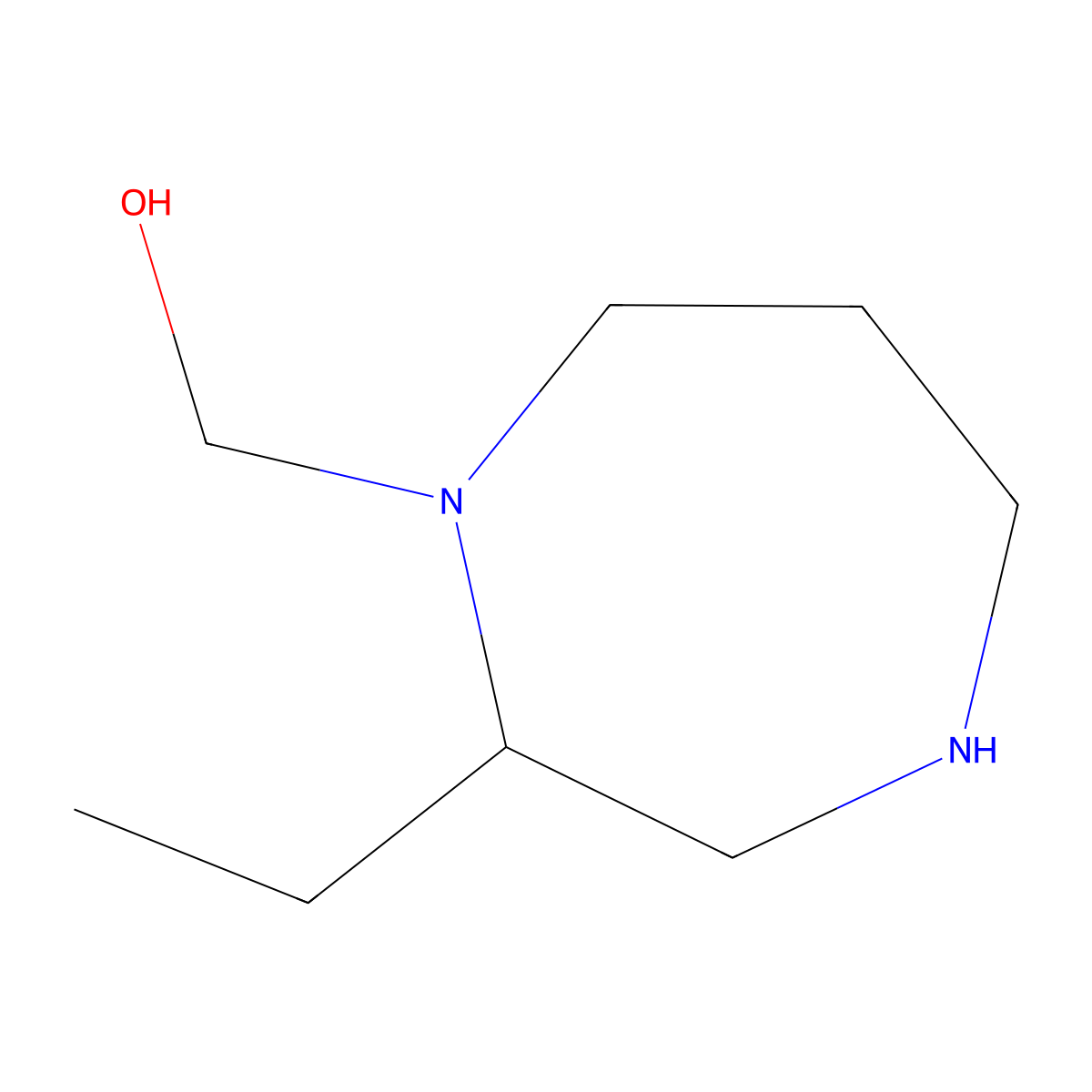 (2-Ethyl-1,4-diazepan-1-yl)methanol molecular structure, CAS 1160245-67-9