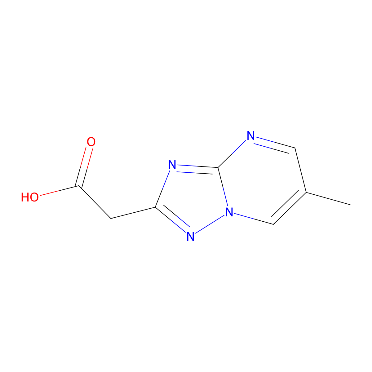 2-(6-Methyl-[1,2,4]triazolo[1,5-a]pyrimidin-2-yl)acetic acid molecular structure, CAS 1160245-80-6
