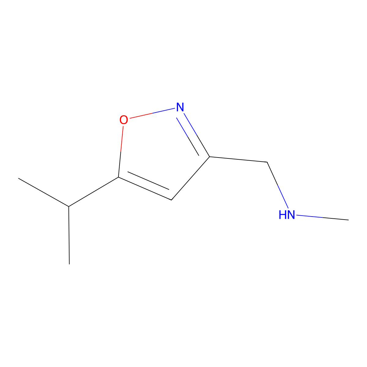 1-(5-Isopropylisoxazol-3-yl)-N-methylmethanamine molecular structure, CAS 1160246-01-4