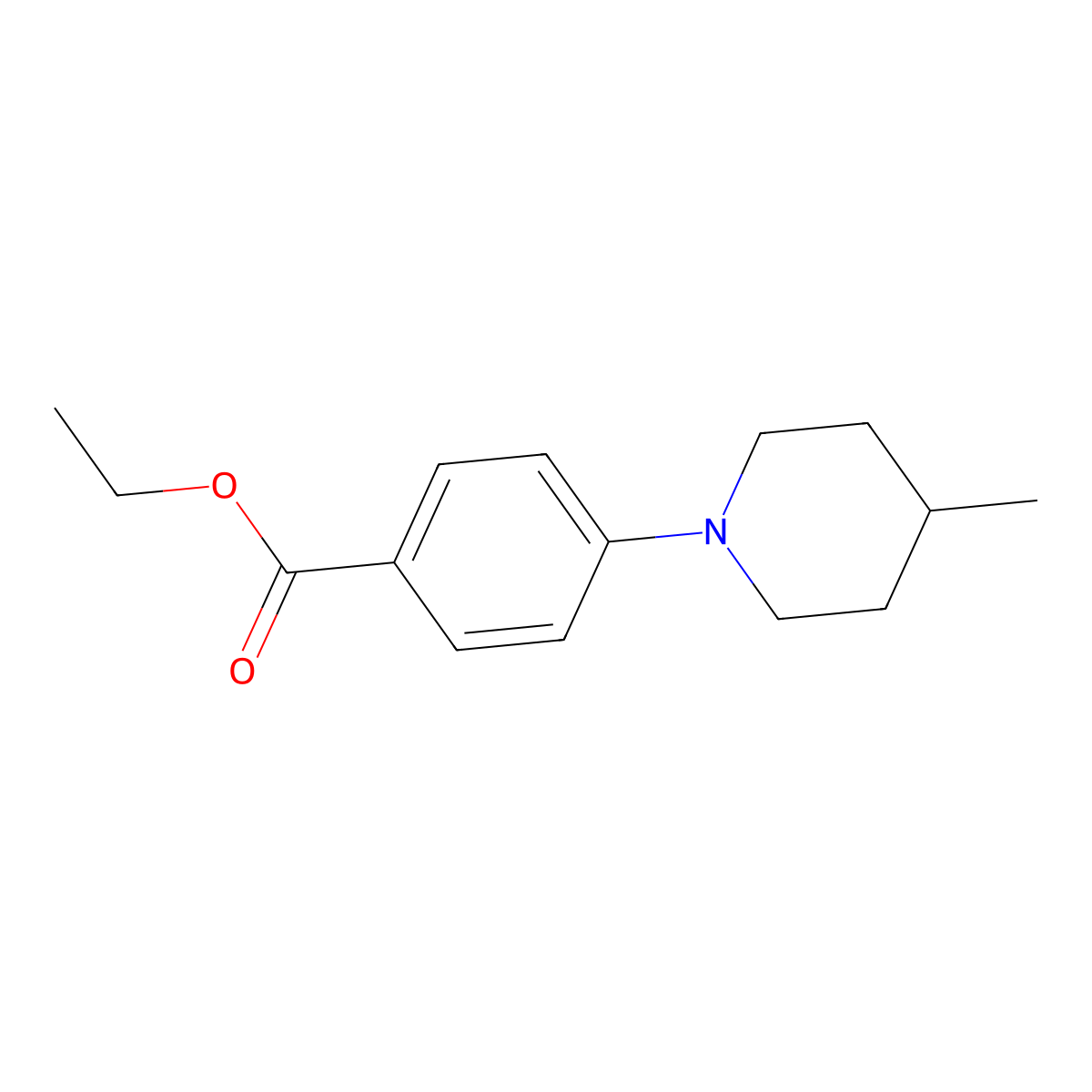 Ethyl 4-(4-methylpiperidin-1-yl)benzoate molecular structure, CAS 1160246-03-6