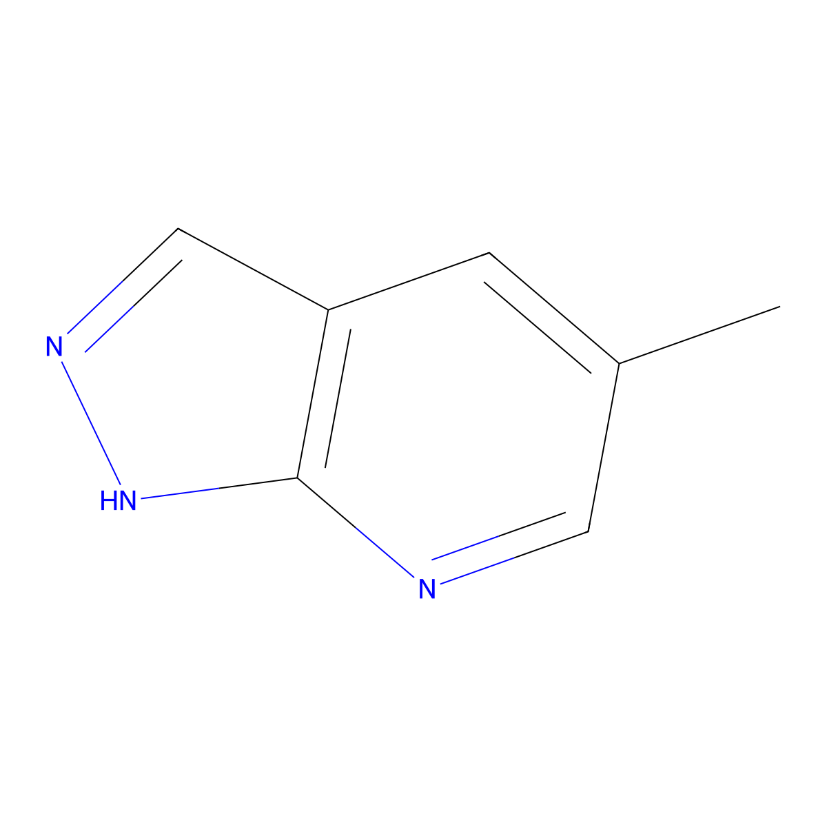 5-methyl-2H-pyrazolo[3,4-b]pyridine molecular structure, CAS 1160246-04-7