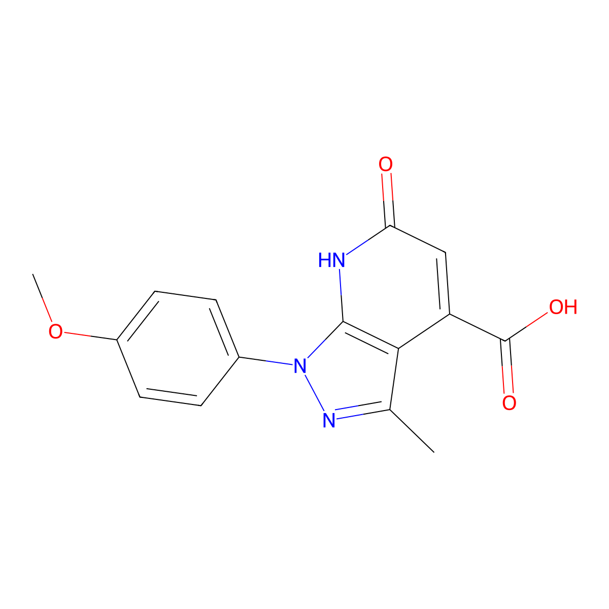 1-(4-methoxyphenyl)-3-methyl-6-oxo-6,7-dihydro-1H-pyrazolo[3,4-b]pyridine-4-carboxylic acid molecular structure, CAS 1160246-11-6