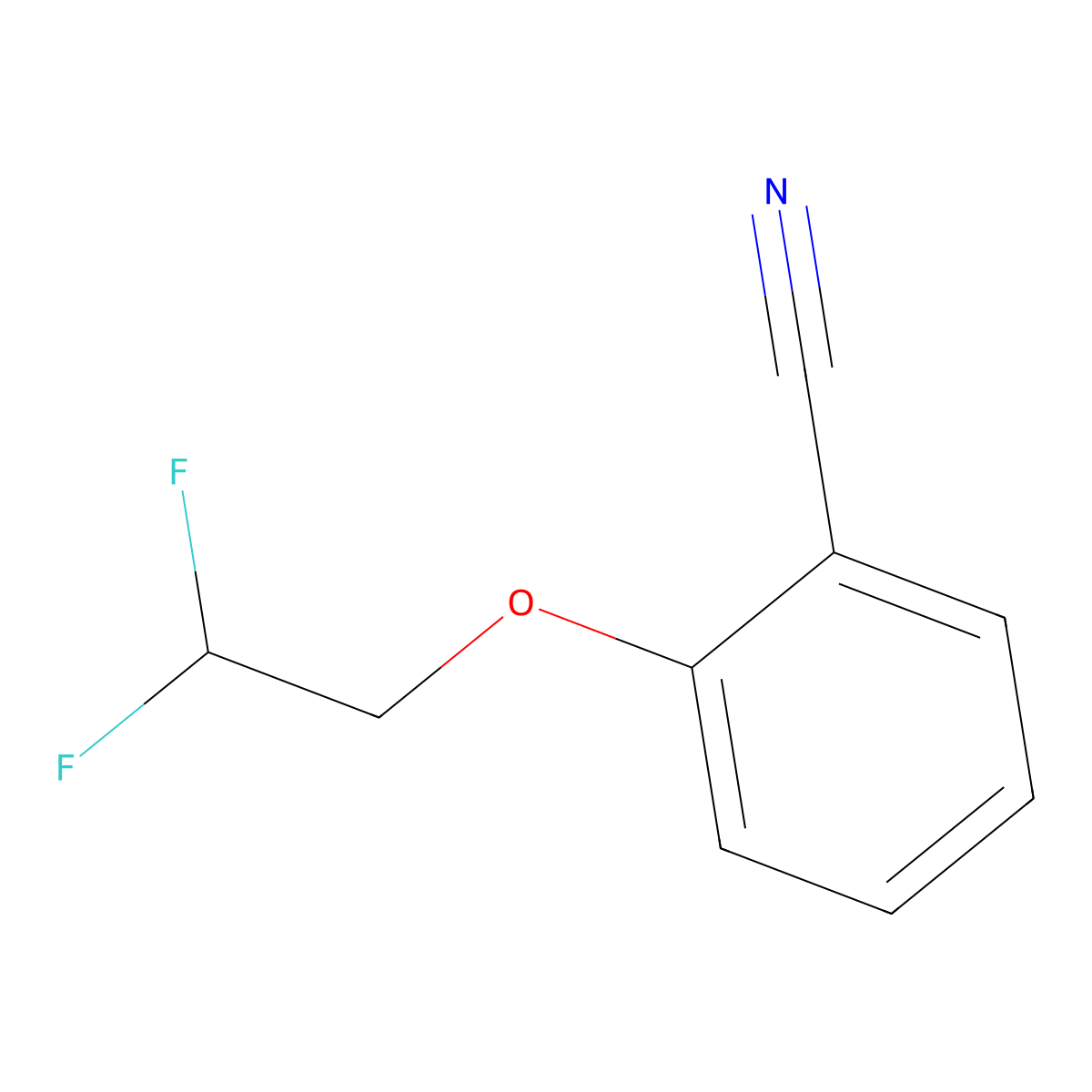 2-(2,2-Difluoroethoxy)benzonitrile molecular structure, CAS 1160246-19-4