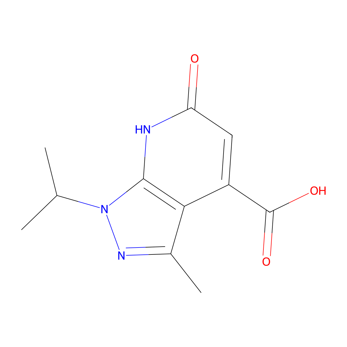 1-Isopropyl-3-methyl-6-oxo-6,7-dihydro-1h-pyrazolo[3,4-b]pyridine-4-carboxylic acid molecular structure, CAS 1160246-29-6
