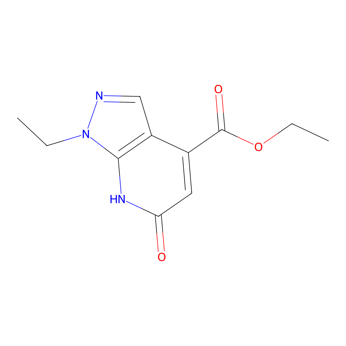 ethyl 1-ethyl-6-oxo-6,7-dihydro-1H-pyrazolo[3,4-b]pyridine-4-carboxylate molecular structure, CAS 1160246-35-4