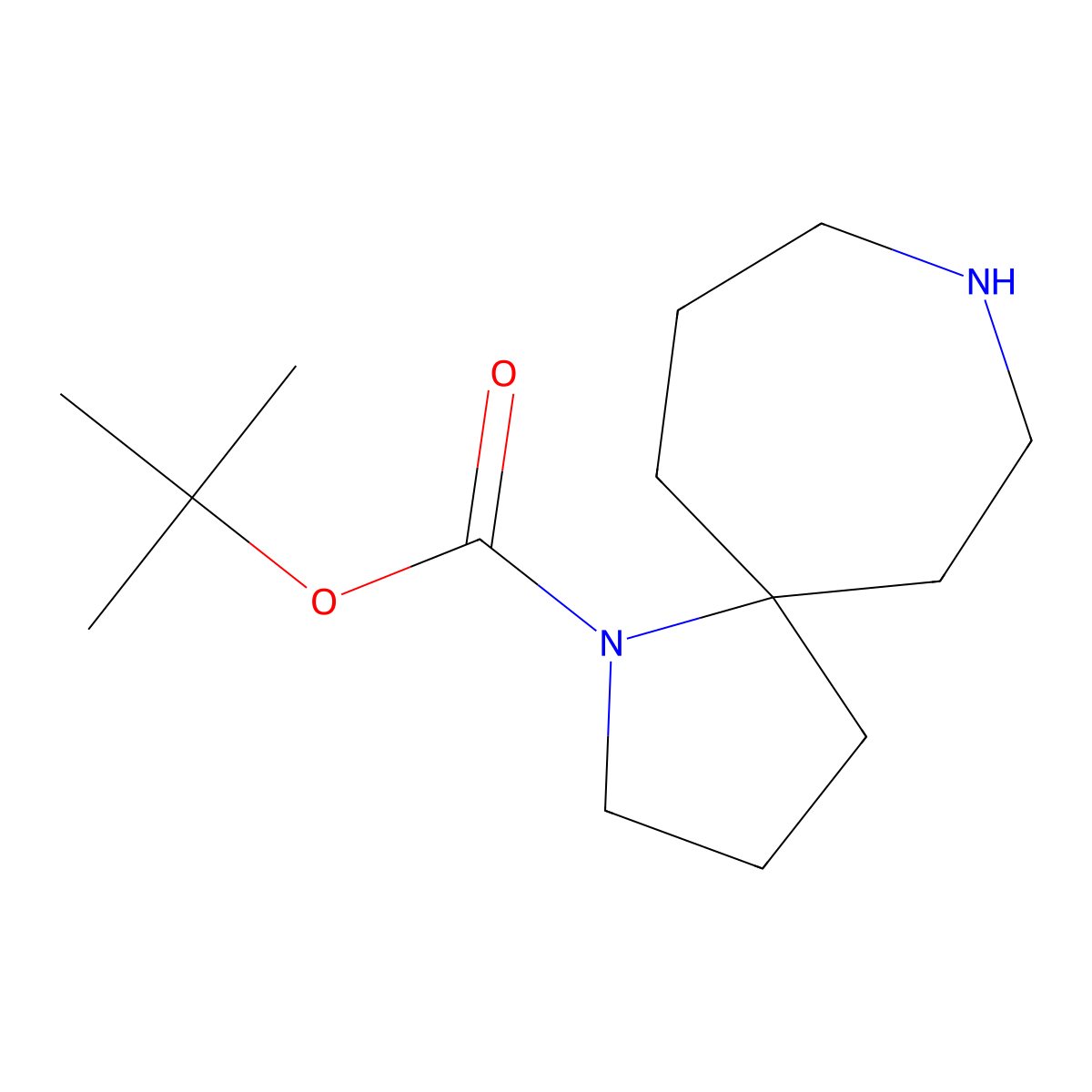 Tert-butyl 1,8-diazaspiro[4.6]undecane-1-carboxylate molecular structure, CAS 1160246-80-9