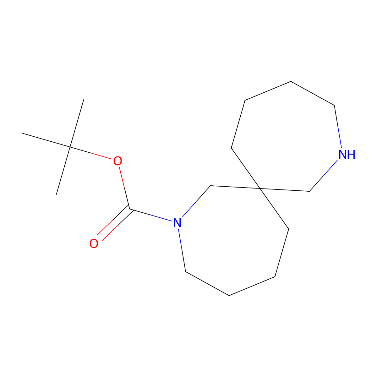 Tert-butyl 2,9-diazaspiro[6.6]tridecane-2-carboxylate molecular structure, CAS 1160246-81-0