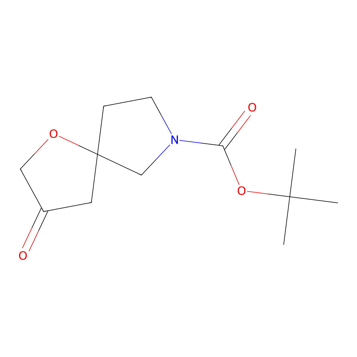 tert-Butyl 3-oxo-1-oxa-7-azaspiro[4.4]nonane-7-carboxylate molecular structure, CAS 1160246-85-4