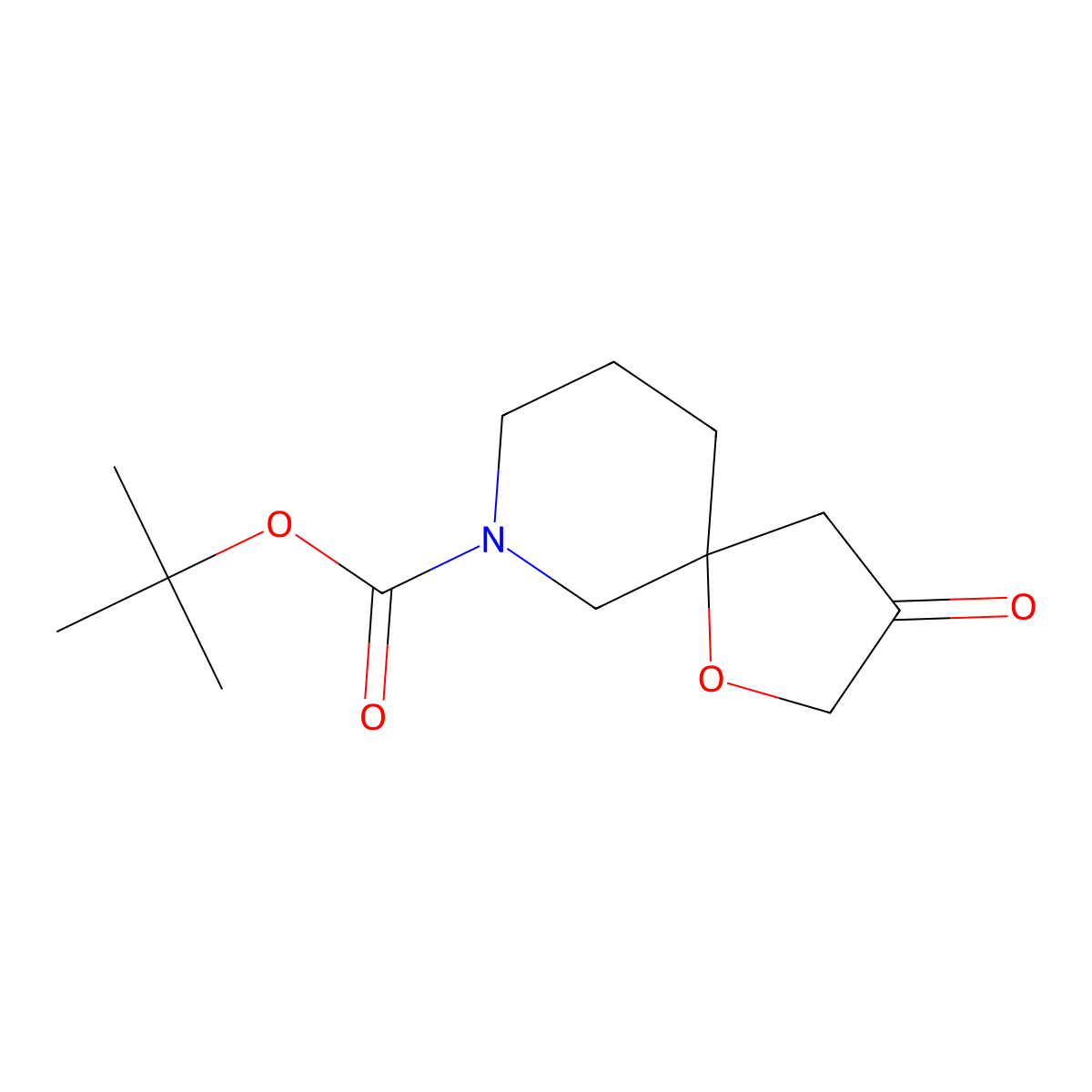 1,1-Dimethylethyl 3-oxo-1-oxa-7-azaspiro[4.5]decane-7-carboxylate molecular structure, CAS 1160246-89-8